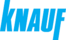 Logo Knauf in hellblauer Schriftfarbe